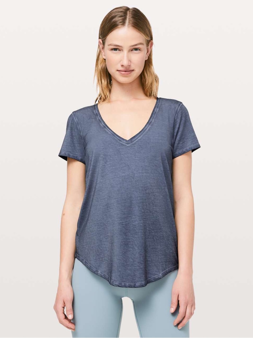 lululemon athletica Indigo V-Neck Short Sleeve Tee